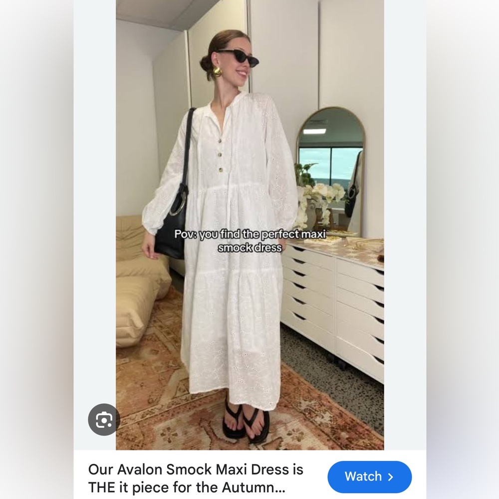 The Lullaby Club Cream Eyelet Avalon Maxi Dress